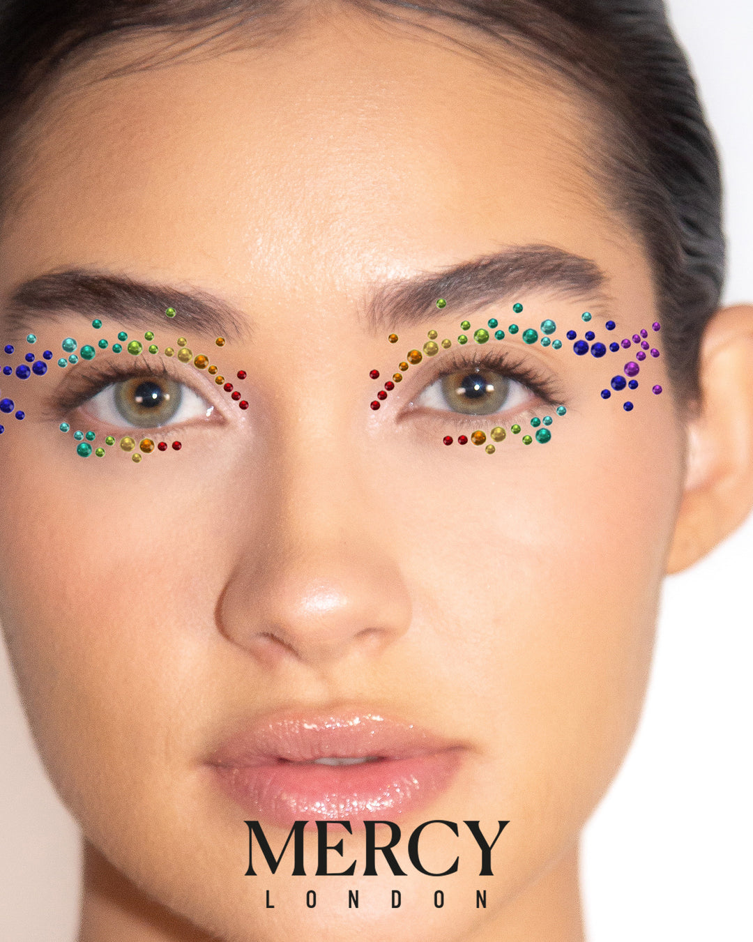 Cat Eye Crystal Jewels in Rainbow