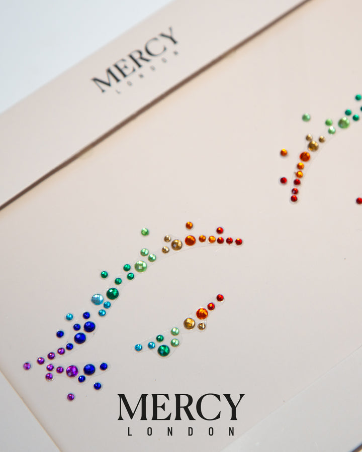 Cat Eye Crystal Jewels in Rainbow