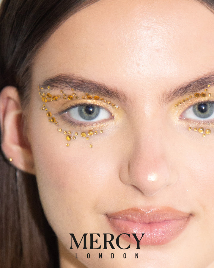 Cat Eye Crystal Jewels in Gold