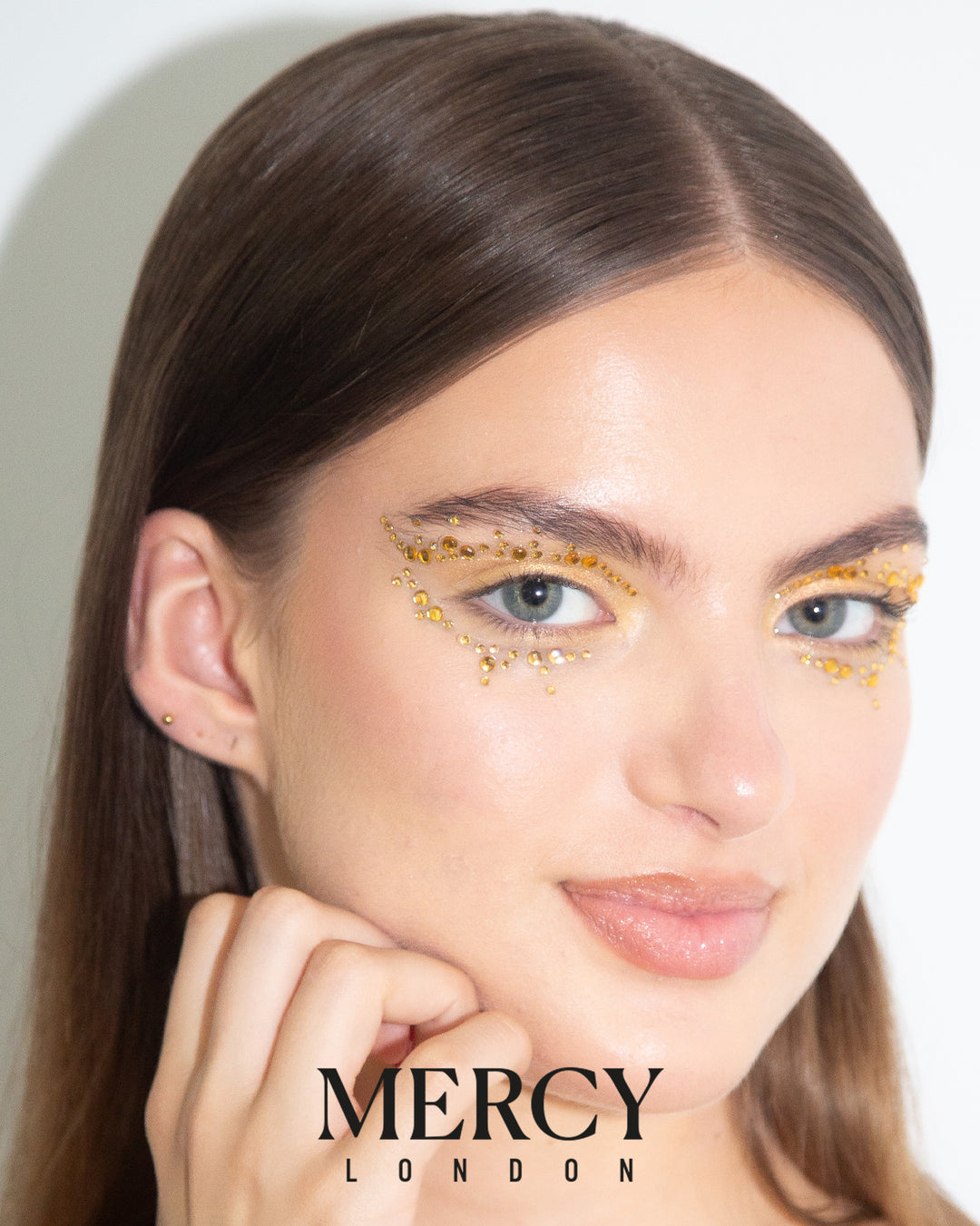 Cat Eye Crystal Jewels in Gold