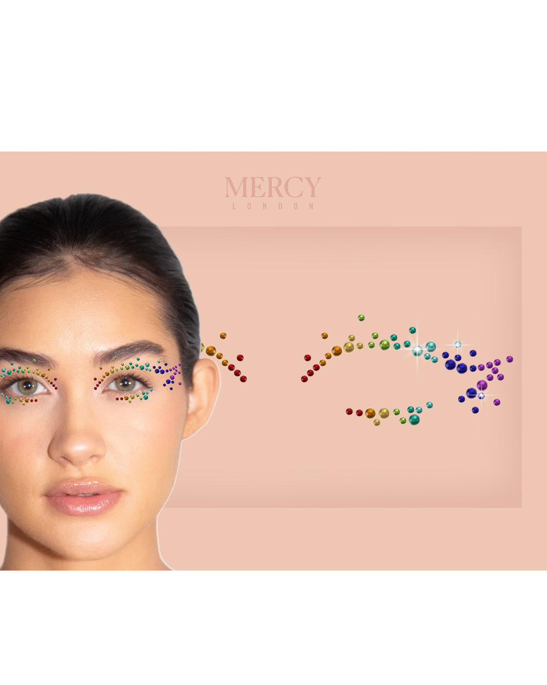 Cat Eye Crystal Jewels in Rainbow