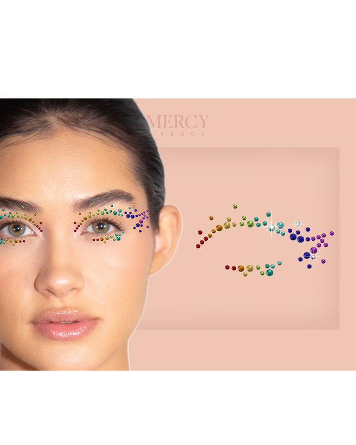 Cat Eye Crystal Jewels in Rainbow