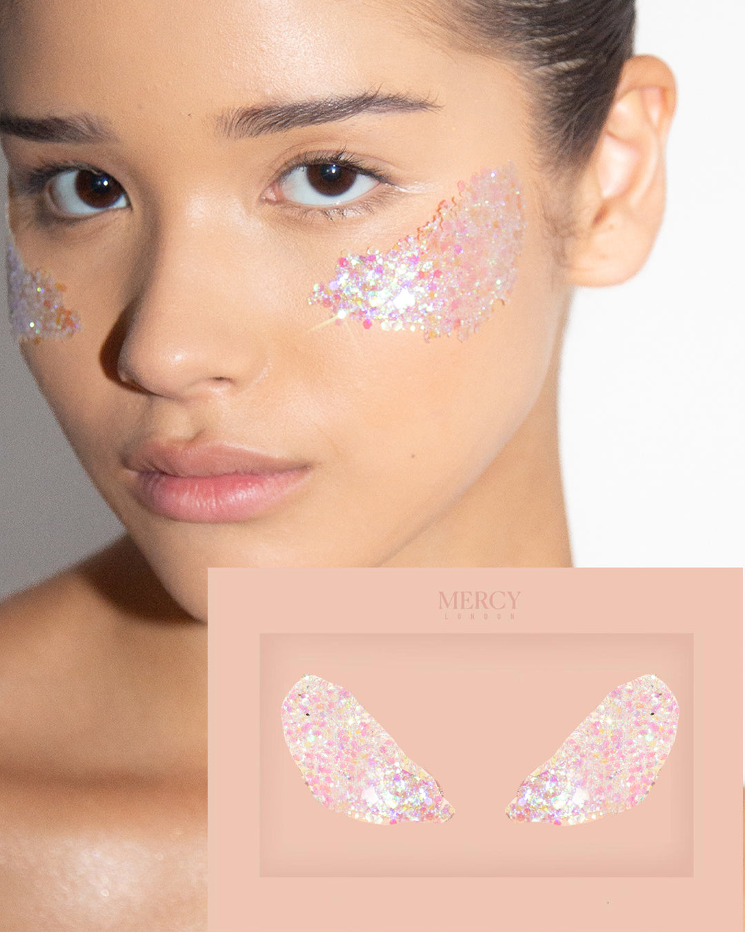 Glitter Cheeks Sticker in Irisdescent