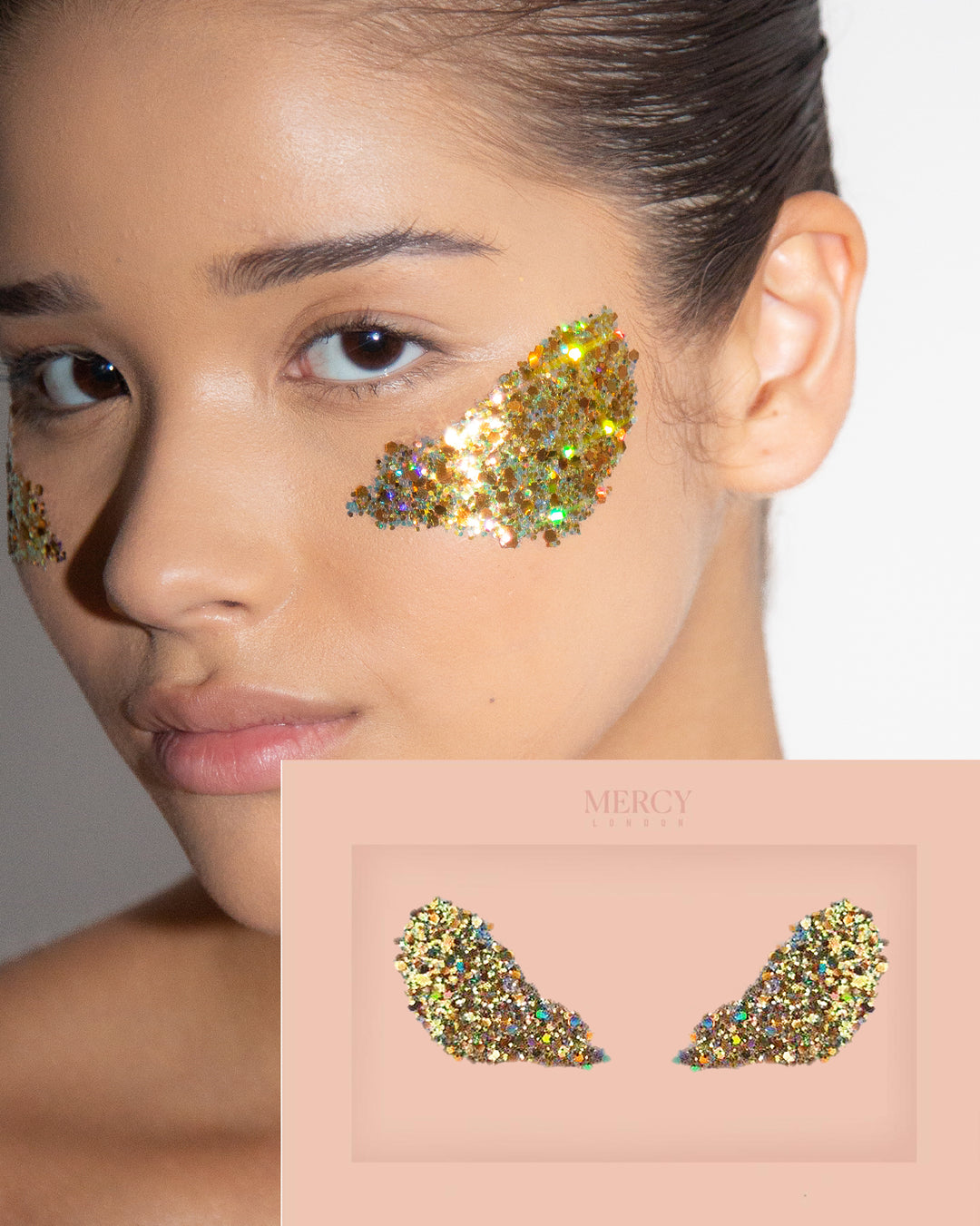 Glitter Cheeks Sticker in Gold