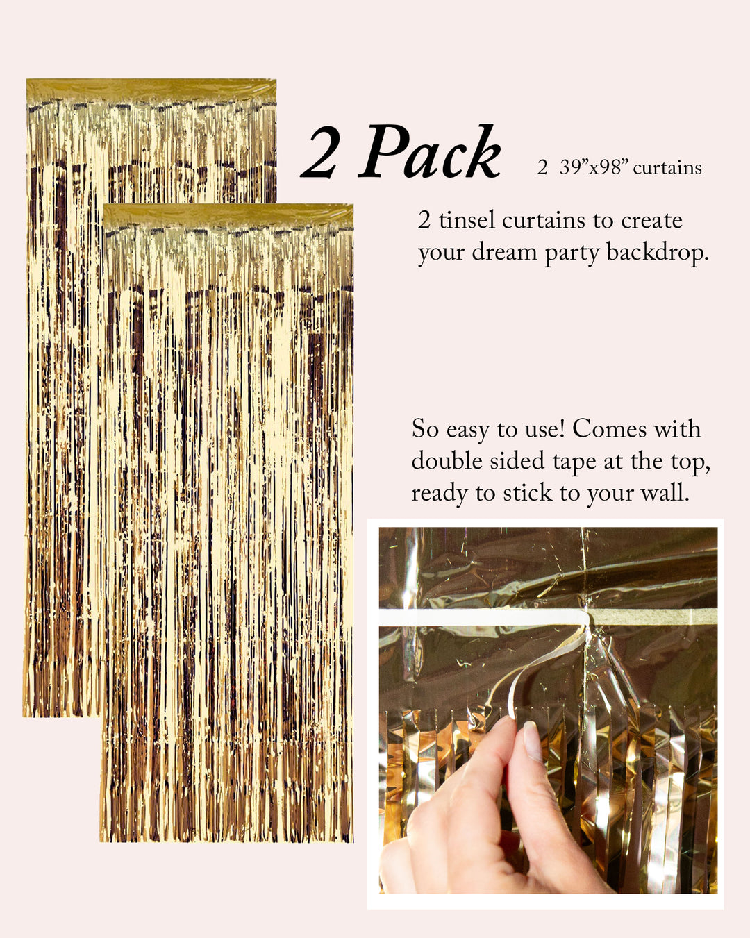 Tinsel Curtain in Gold