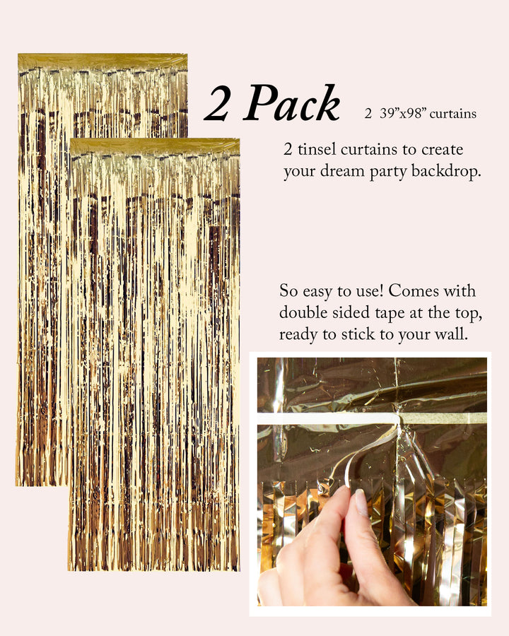Tinsel Curtain in Gold