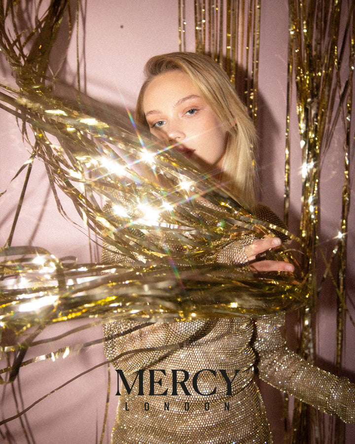 Tinsel Curtain in Gold