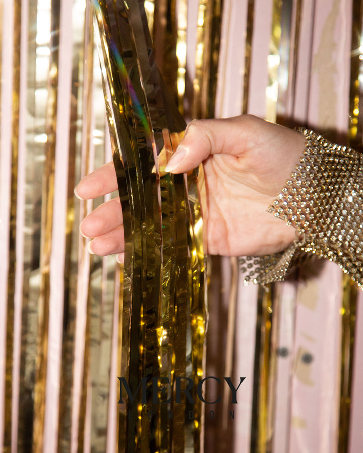 Tinsel Curtain in Gold