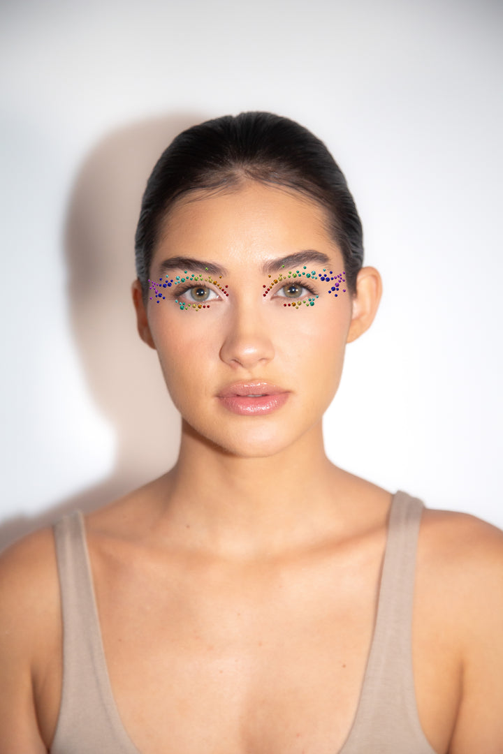 Cat Eye Crystal Jewels in Rainbow