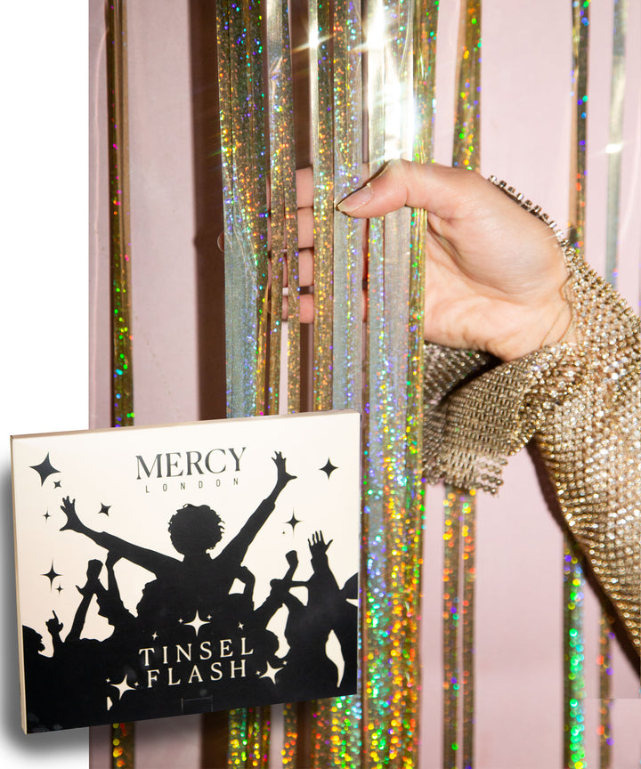Tinsel Curtain in Gold Holographic