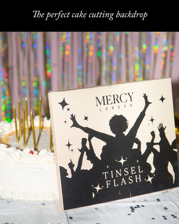 Tinsel Curtain in Gold Holographic