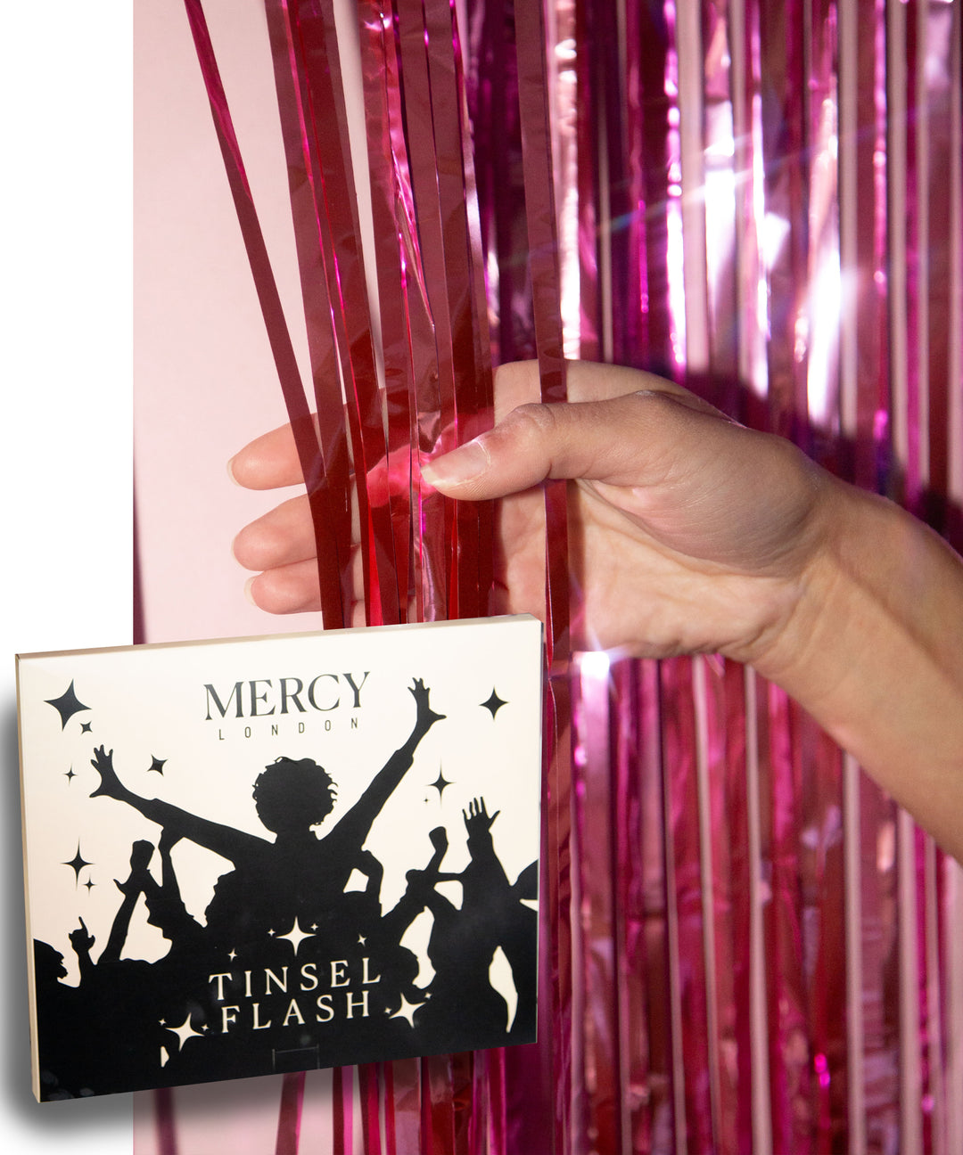 Tinsel Curtain in Pink
