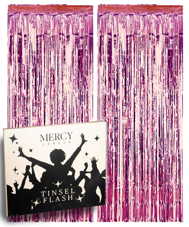 Tinsel Curtain in Pink