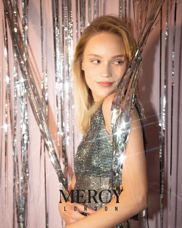 Tinsel Curtain in Silver