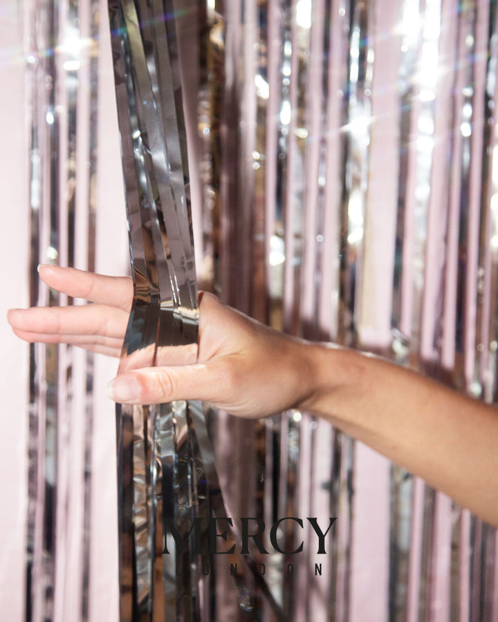 Tinsel Curtain in Silver